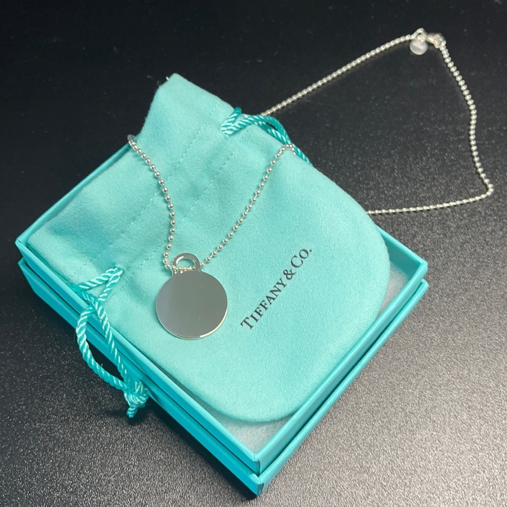 *Authentic* Tiffany Circle Tag Necklace